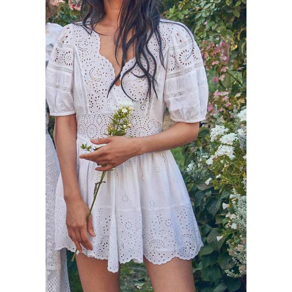 NEW LOVESHACKFANCY valente dress in antique white - Picture 4 of 4